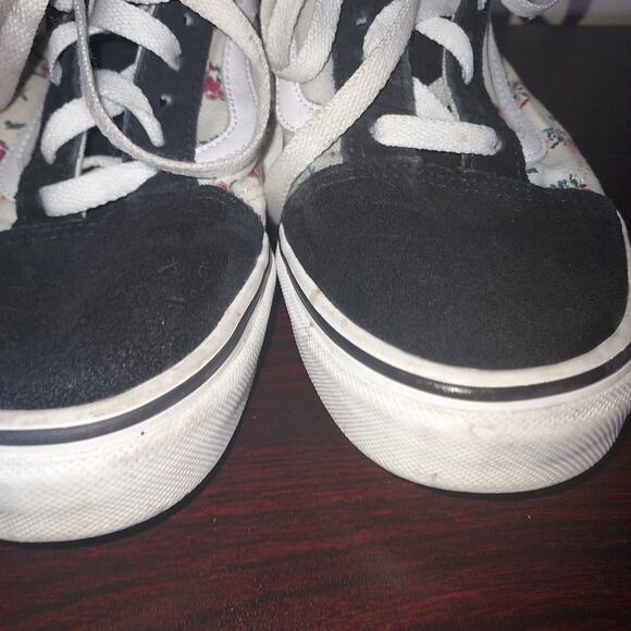 Vans Women's Old Skool Sneakers 8.5M Lace Up Ditsy Floral Skateboarding Black - Picture 6 of 16